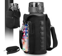 Magnetic Gym Bag for Men Women, Magnetic Gym Water Bottle Bag Sling Bag with Strap & Phone Pocket, Water Bottle Holder for Travel, Work,Sports