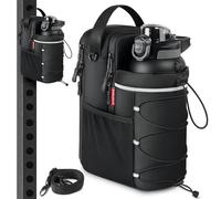 magnetic gym bag for Men & Women, magnetic gym water bottle bag with 4 strong magnets|magnetic gym pouch that can hold 64 oz cup, Sling Sports Bags, small gym pouch for fitness, travel, sports