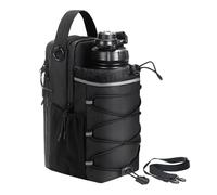 Magnetic Gym Bag, Water Bottle Carrier, 4.33x6.30x10.24 Inches Waterproof Leather Pouch, Drinks Carryall for Travel, Commuting, Cycling, Training, Outdoor Hiking, Camping