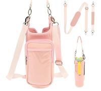 Magnetic Gym Bag Water Bottle Carrier Holder Bag with Clear Phone Pouch Adjustable Shoulder Strap 5 Built-in Magnets Gym Accessories Organizer Magnetic Bottle Pouch Compatible with 16-20oz Bottles
