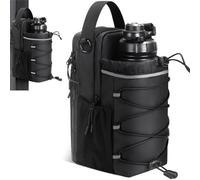 Magnetic Gym Bag Water Bottle Carrier Holder Magnetic with Strap & Phone Pockets, Lightweight Durable Waterproof Workout Fitness Travel Attaches to Metal Compact for Men and Women