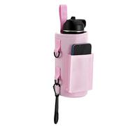 Magnetic Gym Bag Water Bottle Carrier Holder, with Adjustable Strap & Phone Pockets, Stronger Magnetic Gym Water Bottle Bag, Crossbody Sling Magnet Gyms Pouch for Travel,Workout,Sports,Biking (Pink)
