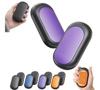 Magnetic Hand Warmers Rechargeable 2 Pack, Electric Handwarmers Ultra Thin Light Portable for Pocket Gloves,Up to 8 hrs,Winter Sports Golf Accessories, Secret Santa Gifts for Men Women Dad (Purple)