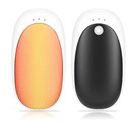 Magnetic Hand Warmers Rechargeable 2Pack, 6000mAh Electric Portable Pocket Handwarmers/ 3 Heating Modes/ 20Hrs Long Heating/Type-C Electric Split/Gifts for Women Men, Outdoor Camping (White)