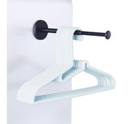 Magnetic Hanger Organizer Rack, Extendable Clothes Hanger Stacker for Washing Machine or Dryer, Space Saving Hanger Storage Holder, Keep Clothes Hangers in Hand, Black, Pack of 1