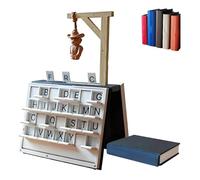 Magnetic Hangman Game In A Book, 3D Printed Magnetic Chess Set, Portable Books Design Hangmans Game For Adults, Vocabulary Words Spelling Challenge Table Board Games,or Home Travel Party Family (A)