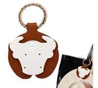 Magnetic Hat Holder | Magnetic Cute Panda Design PU Leather Hat Holder for Travel On Bag | Multifunctional Clip, Travel Clip, Hands Free Bag Accessory