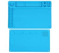 Magnetic Heat Insulation Silicone Soldering Mat High Temperature Resistant Anti Static Workstation Pad for Electronics Repair and Maintenance with Ruler and Accessory Storage
