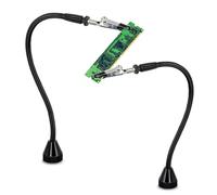 Magnetic Helping Hands for Soldering, Soldering Aid with Flexible Gooseneck Metal Arms, Third Hand for Automotive Electronics, Soldering Jewelry, Painting Arts, Hobby Crafts 2 Pieces