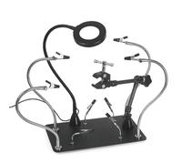 Magnetic Helping Hands Soldering Station, Helping Hand Grabber with 3X Magnifying Glass, 360° Rotating Mechanical Arm, Soldering Iron Stand Practice Kit for DIY Hobbyists, Engineers