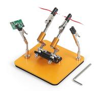 Magnetic Helping Hands Soldering Station with 3.9'' x 3.9'' Base, 4 Flexible Arms Third Hand- 360° Rotatable Adjustable Versatile PCB Holder Tool for Soldering, Electronics Repair, and DIY