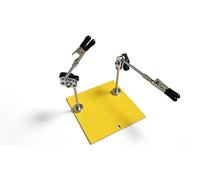 Magnetic Helping Hands Soldering Tool with Steel Base, Adjustable Joint Clamp, PCB Holder, Third Hand Tool for Electronics Repair, DIY, Hobby, Jewelry, Portable Tool Kit (2-Arm, Solder Station)