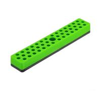 Magnetic Hex Bit Holder for 1/4 Inch Screwdriver Bits with 43 Holes and Magnetic Base Designed to Prevent Bit Loss in Toolboxes (green)