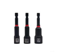 Magnetic Hex Nut Driver 65mm Socket Adapter for Drill - Reliable Extension Sleeve for Motorcycle Maintenance - 10mm Size(8+10+12mm)