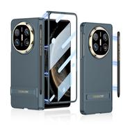 Magnetic Hinged All-Inclusive Folding Case for Huawei Mate X6, Protective Cover with Bracket for Mate X6, Capacitive Pen Glass Screen Film (Green)