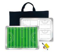 Magnetic Hockey Coaching Board, Hockey Clipboard for Coaches, Equipped with Storage Bag, Magnetic Chess Pieces, Pen & Eraser, for Competition and Training