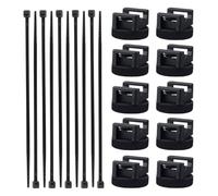 Magnetic Holder with Cable Ties | Multi-Purpose Organizer for Electrical Cables - Magnetic Cable Ties Set for Desk Kitchen Bedside Night Wall Office Dormitory