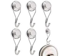 Magnetic Hooks Heavy Duty - Magnetic Hooks for Storage - Household Storage Holder 360-Degree Rotation Organizer for Living Room Fridge Garage Cruise Cabin Pantry