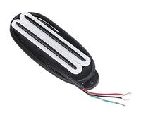 Magnetic Humbucker, Noise Reduction Dual Rail Humbucker for Electric Guitar (White Black Track)