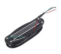 Magnetic Humbucker, Noise Reduction Dual Rail Humbucker for Electric Guitar (White/Silver Rail)
