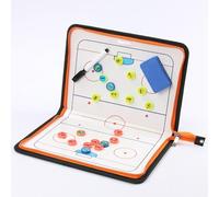 Magnetic Ice Hockey Tactic Board, Essential Ice Hockey Training Equipment, with Whiteboard Marker and Magnetic Chess Pieces, Zipper Design, for Match
