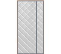 Magnetic Ilated Door ainThick PU Thermal Shield SideOpening Design for Windproof Soundproof & owproof Protect (Gray 85x205cm)
