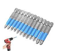 Magnetic Impact Screwdriver Driver Bits Set, 12Pcs Electric Screw Driver Bit 50mm Phillips Non-Slip Head Drill Bits Woodworking Power Tool Accessories - PZ1 PZ2 PZ3 PH1 PH2 PH3