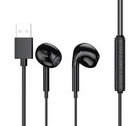 Magnetic In-Ear Headphone with Noise Isolation - USB Computer Headset with Mic for PC, Laptop, Business, Office, Gaming, Live Broadcast