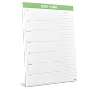 Magnetic Innovations Weekly Desk Planner/Notepad, Organise Your Week, Tear Off List, Magnetic Backing for Fridge Mounting, 54 Sheets 100gsm Paper, 17x25cm, Home or Office Use