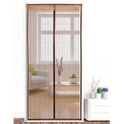 Magnetic Insect Door Net Screen Door Bug Keep Insects Out Mosquito Fly Insect Mesh Guard 2 Colour 20 Sizes 8 Day Delivered Easy to Use for Balcony Sliding Doors Living Room(Brown,85x205cm)