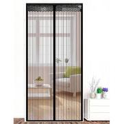 Magnetic Insect Door Net Screen Door Bug Keep Insects Out Mosquito Fly Insect Mesh Guard 2 Colour 20 Sizes 8 Day Delivered Easy to Use for Balcony Sliding Doors Living Room(Black,90x185cm)