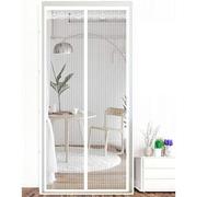Magnetic Insect Door Net Screen Door Bug Keep Insects Out Mosquito Fly Insect Mesh Guard 2 Colour 20 Sizes 8 Day Delivered Easy to Use for Balcony Sliding Doors Living Room(White,105x230cm)