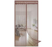 Magnetic Insect Screen 200x200cm No Drill Quiet Easy Install Various Sizes Perfect for Balcony & Patio Doors Brown Color Ideal for Living Room & Windows