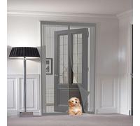 Magnetic Insect Screen Door 101x195cm - Easy Install Fly Mesh for Balcony & Front Doors No Drill Grey Allows Fresh Air Flow Ideal for Windows & Doors