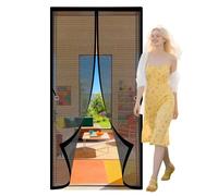 Magnetic Insect Screen Door 102 x 275 cm Automatically Closes Insect Protection Door Keep Fresh Air in Bugs Out for Living Room, Bedroom, Patio, Black