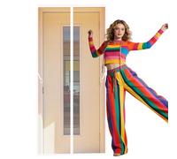 Magnetic Insect Screen Door 65 x 275 cm Full Frame Magic Tape Door Fly Screen Curtain Magnetic Keep Fresh Air in Bugs Out for Home, Bedroom, Living Room, Kitchen, Patio, White