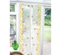 Magnetic Insect Screen Door Curtain - 90x210CM Busy Bee Design - Mesh Fly Screen with Closure for Doors - Hands-Free Bug Mosquito Net for Patio, Balcony, Kitchen, Conservatory