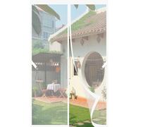 Magnetic Insect Screen for Balcony & Patio Doors 250x205cm - No-Drill Easy Installation Child-Safe Fly Curtain for Terrace & Basement White Fly Barrier