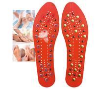 Magnetic Insoles for Weight Loss - Silicone Gel Acupressure Inserts for Flat Feet, Shock Absorption Therapy for Slimming, Comfortable Shoe Inserts