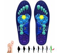 Magnetic Insoles, Orthopedic Insoles for Women and Men, Acupressure Massage Reflexology Plantar Fasciitis Foot Care (Blue, M(40-43))