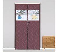 Magnetic Insulated Door Curtain 205x265cm Windproof Soundproof Screen Oxford Fabric & Thick Polyester Hands Free Magnetic Closure Energy Efficient Home Insulation