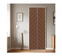 Magnetic Insulated Door Curtain 80 85 90 95 110 120 130 140 150 160 cm Soundproofing Thermal Door Curtains, Windproof Oxford Cloth Cover for Room Home Kitchen in Winter(Brown,70cmx190cm)