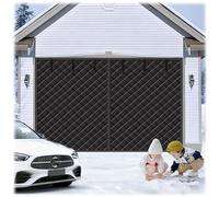 Magnetic Insulated Door Curtain for Garage Winter 244 275 360 420 550cm Thermal Large Garage Door Screen Cover Weatherproof Outdoor Doorway Insulation Cover Keep Warm Winter(Black,W360xH330cm)