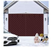 Magnetic Insulated Door Curtain for Garage Winter 244 275 360 420 550cm Thermal Large Garage Door Screen Cover Weatherproof Outdoor Doorway Insulation Cover Keep Warm Winter(Brown,W320xH210cm)