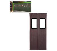 Magnetic Insulated Door Curtain for Winter - Commercial Grade Windproof & Thermal Barrier for Warehouse, Supermarket, Home, Garage Doorway(Brown,35.4x82.7in/90x210cm)