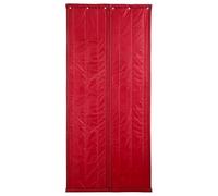 Magnetic Insulated Door Curtain, Self-Sealing Strip for Windproof Thermal Protection, for Commercial Freezer Warehouse & Home Use(Red,80x210cm)