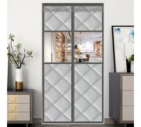 Magnetic Insulated Door Curtain,Thermal Door Cover for Winter with Clear Window,Waterproof Thick Insulation Blanket & Doors Draft Stopper to Keep Cold Air Out for Front Doorway Home(Type A,100x210cm)