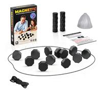 Magnetic International Chess Hexagon Magnetic Game Educational Board Game Checkers Game for Family Gatherings Suitable for Parties and Travel or as a Christmas or Birthday gift. (black)