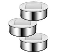 Magnetic Jars, Magnetic Containers, Small Salt Jars with Clear Lid, 3 x Jars for Kitchen with Transparent Lid, Magnetic Jars for Fridge