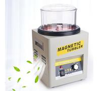 Magnetic Jewelry Polisher, 250W, 600g Capacity, 1-60 Min Timer, Automatic Forward & Reverse Rotation, 7.1” Polishing Barrel, Ideal for Water Pipes, Alloy, and Hardware